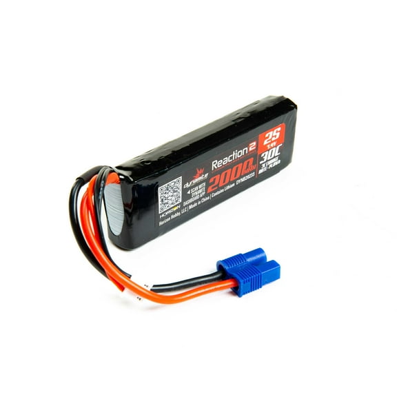 Dynamite Reaction2 7.4V 2000mAh 2S 30C LiPo EC3 Minis TWH DYNB20233 Car Batteries & Accessories