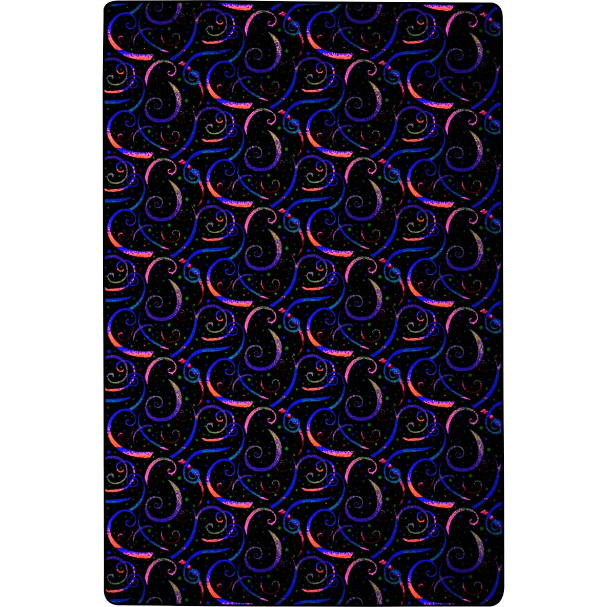 Dynamo Black Synthetic 6' x 9' Easy-Care Stain-Resistant Area Rug