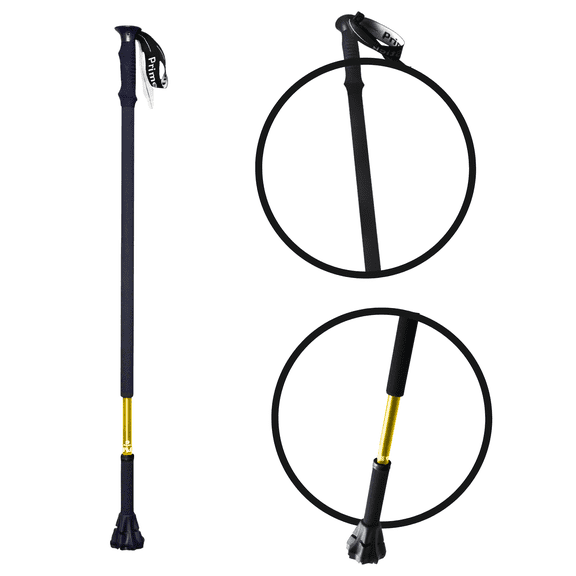 Dynamo Prime Stick Cane - Experience Better Balance, Posture & Mobility - Lightweight, Convenient, Adjustable Walking Cane for Seniors, Men & Women - Perfect for Hiking, Walking & Trekking (Yellow)