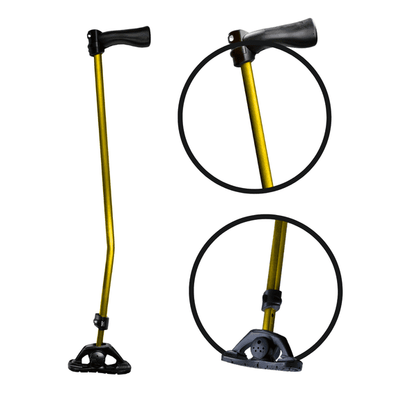 Dynamo Swing Cane - Lightweight, Heavy Duty, All-Terrain and Adjustable - Soft Ergonomic Grip, Articulating Cane Base, Stylish, Perfect for Seniors, Men and Women for Stability and Balance (BLUE)