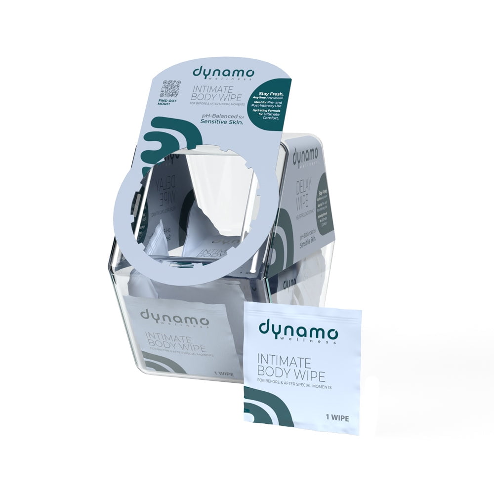 Screaming O Dynamo Wellness Intimate Body Wipes for Women pH-Balanced Feminine Wipes with Aloe & Chamomile, Bowl of 100