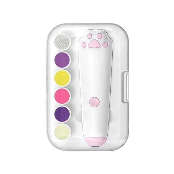 Dynamoelectric Nail File, Fully Automatic Nail Clipper with 6 Replaceable Grinding Heads, Safe 360° Polishing, Portable Dustproof Storage Case, User-Friendly Design