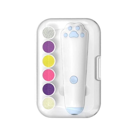 Dynamoelectric Nail File, Fully Automatic Nail Clipper with 6 Replaceable Grinding Heads, Safe 360° Polishing, Portable Dustproof Storage Case, User-Friendly Design