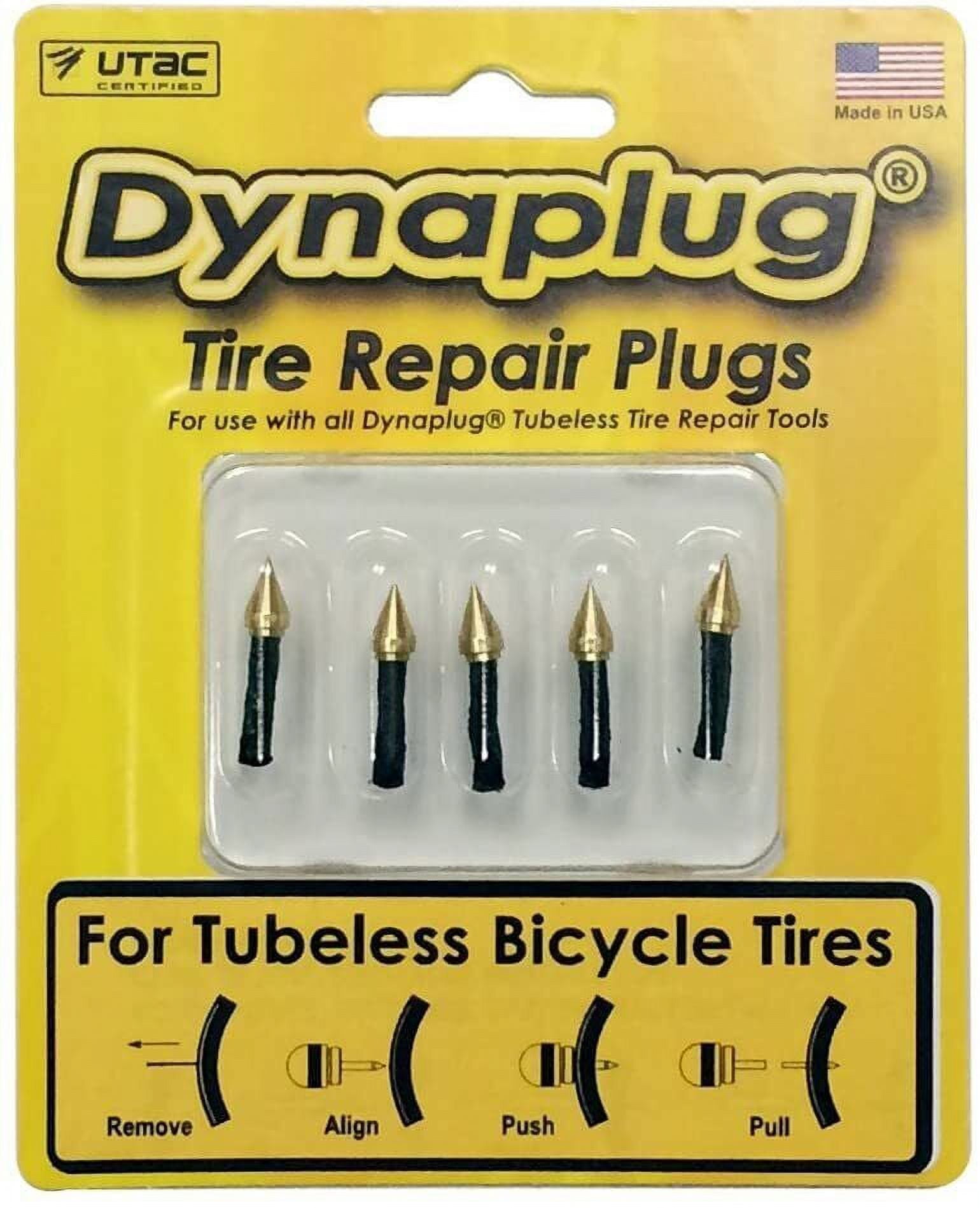 Dynaplug Bicycle Tubeless Tire Repair Plugs, 5 Pack 