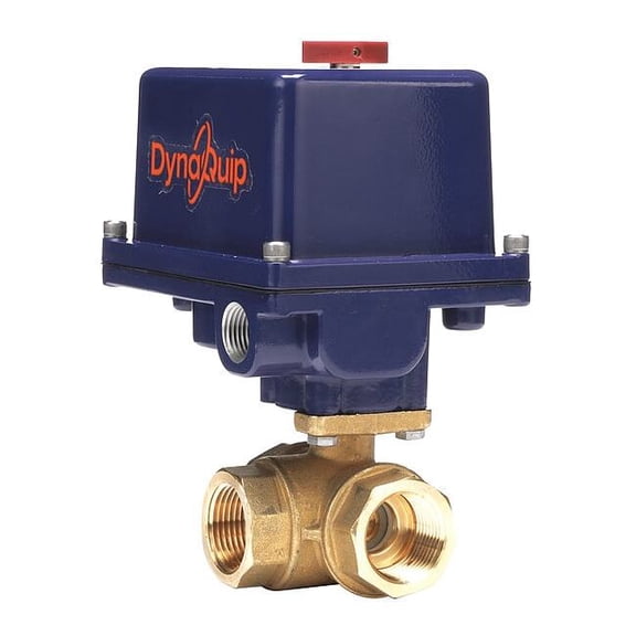 Dynaquip Controls Electronic Ball Valve,Brass,1 In. EYHG5AUE25