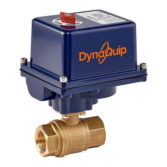 Dynaquip Controls 1-1/4" FNPT Brass Electronic Ball Valve 2-Way 189026B.1