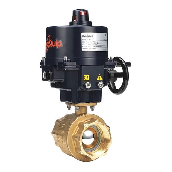 Dynaquip Controls 3" FNPT Brass Electronic Ball Valve 2-Way EHH2AATE01