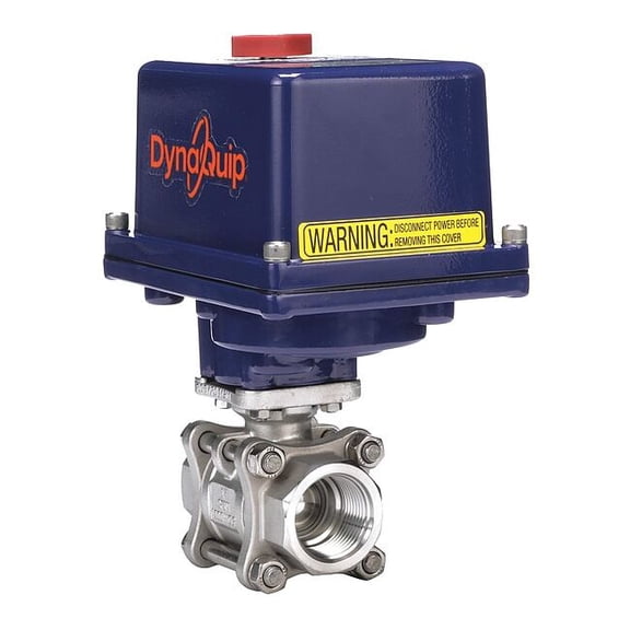 Dynaquip Controls 1" FNPT Stainless Steel Electronic Ball Valve 2-Way E3S25AJE21