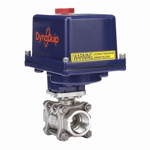 Dynaquip Controls 1" FNPT Stainless Steel Electronic Ball Valve 2-Way E3S25AJE21