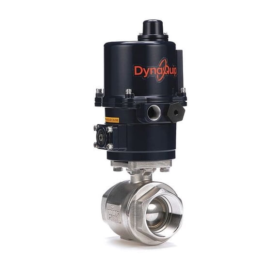 2" FNPT Stainless Steel Electronic Ball Valve 2-Way, Seat Material: PTFE