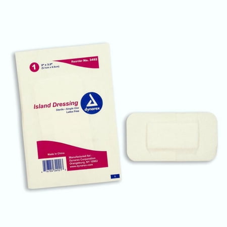 Dynarex 3492 Island Dressing Sterile indvidually bagged 2 in x 3.5 (Pack of 2)