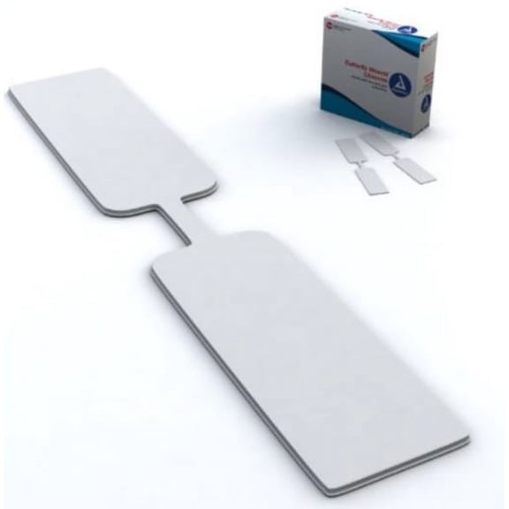 Dynarex 3616Secure Strip Skin Closure Strip, Plastic, White, 100/Box (670176_BX)