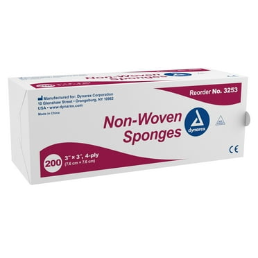 Dynarex 4-Ply Non-woven Gauze Sponge NonSterile 3 x 3" 1 Box(es) 200  per Box