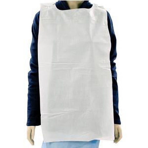 Dynarex 4406 Paper/Poly Lap Bibs 16'' x 33'' Overhead 300/Case 2 Pack