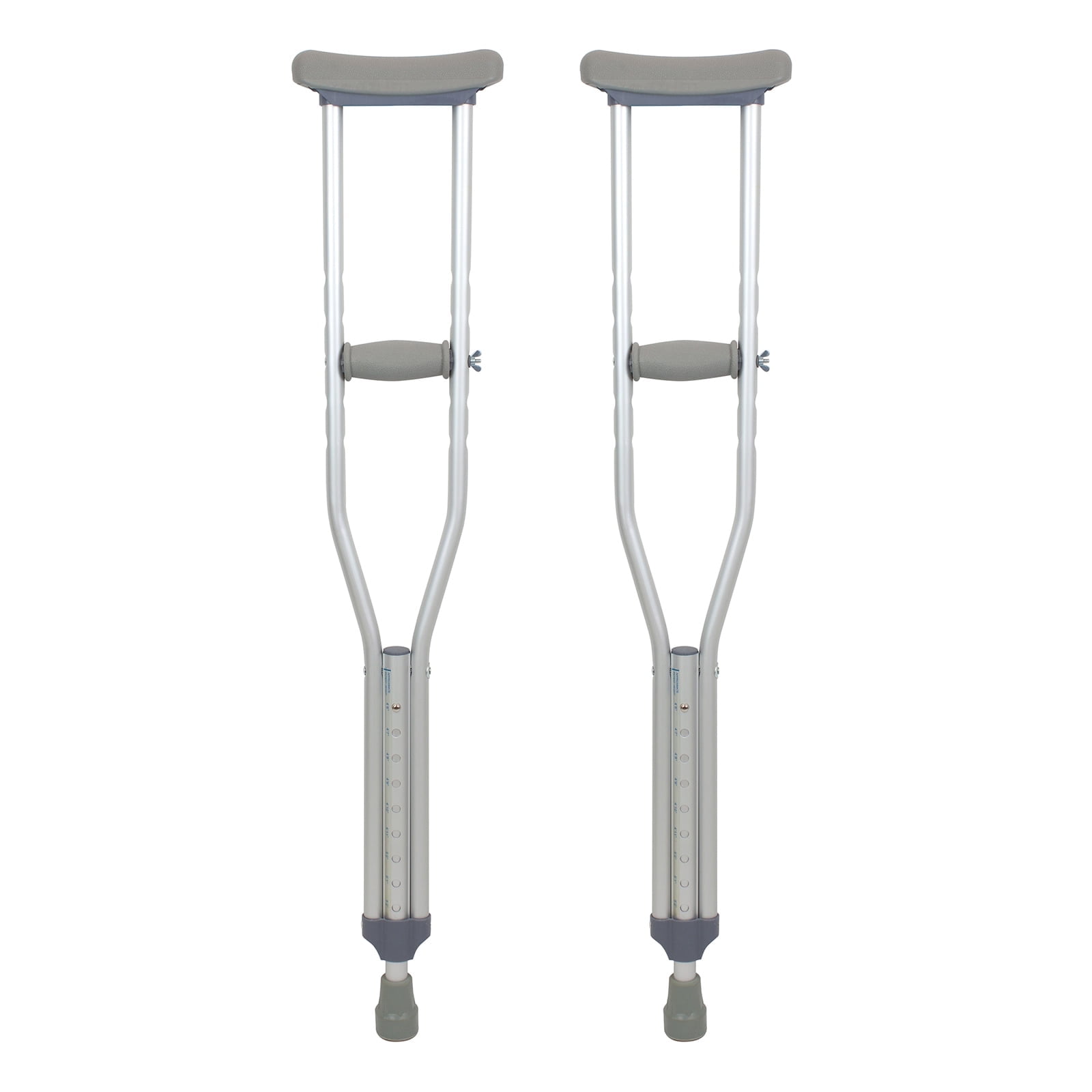 Underarm adjustable aluminum crutch, youth (4' 6 Underarm adjustable aluminum crutch, youth (4' 6