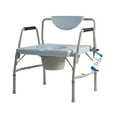 thumbnail image 1 of Dynarex Bariatric Drop Arm Commode, 650 lb Weight Capacity, Heavy-Duty Steel Frame, Portable, Grey, 1 of 7