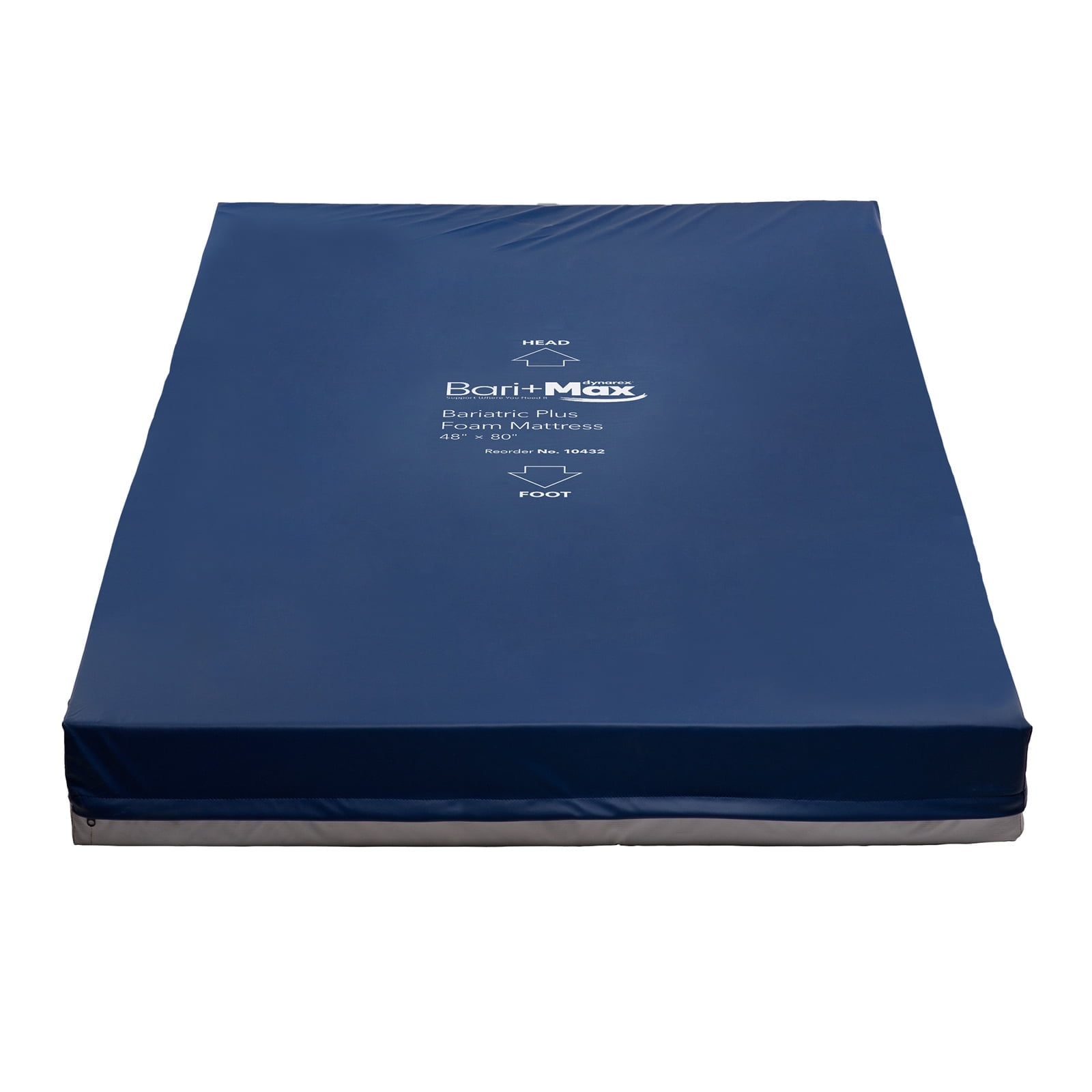 Dynarex Bariatric Plus Foam Mattress, 600 lb Capacity, Tri-Layer Foam, Waterproof Cover, 48 x 80