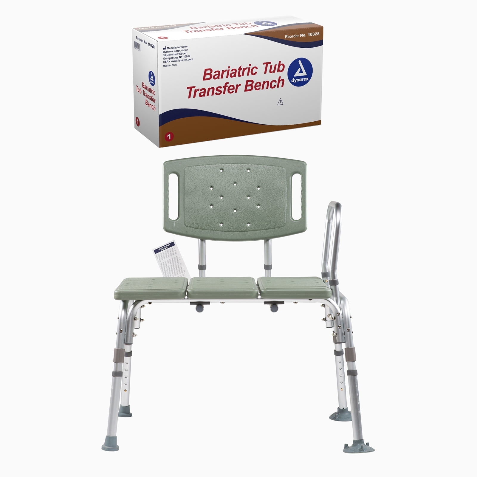 Dynarex Bariatric Green Plastic Tub Transfer Bench