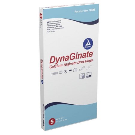 Dynarex Calcium Alginate Wound Dressing 4" x 8" Sterile Pad - 10 Pack