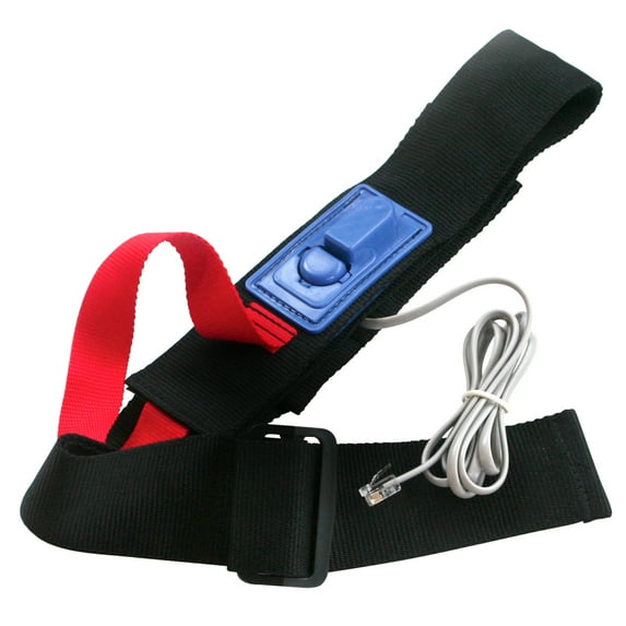 Dynarex Chair Alarm Seatbelts - Hook & Loop Wheelchair Belt for Monitoring, Fall Prevention for Elderly Patients - Compatible with Protech Monitor Devices - 1 Seatbelt
