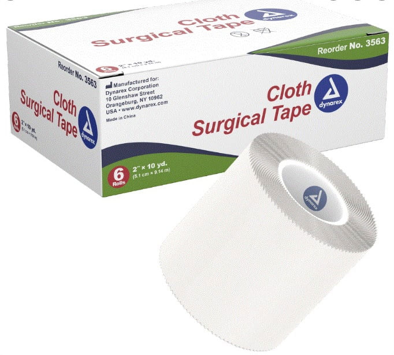 Dynarex Cloth Surgical Tape, Hypoallergenic, 2" x 10 yards, 72/cs