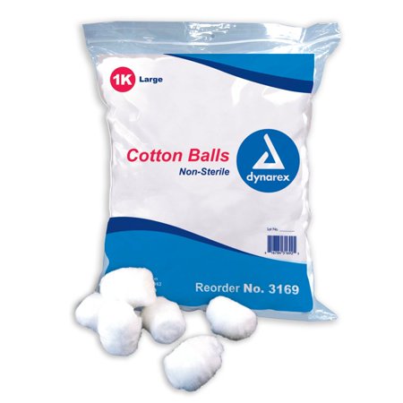 Dynarex Cotton Ball Large Cotton , 3169 - Case of 2000