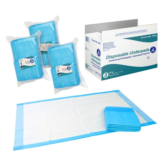 Dynarex Disposable Underpad Fluff 23X36" 1343 150 pads