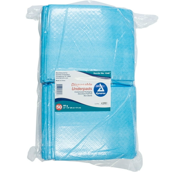 Dynarex Disposable Underpad Fluff 23X36" 1346 50 pads