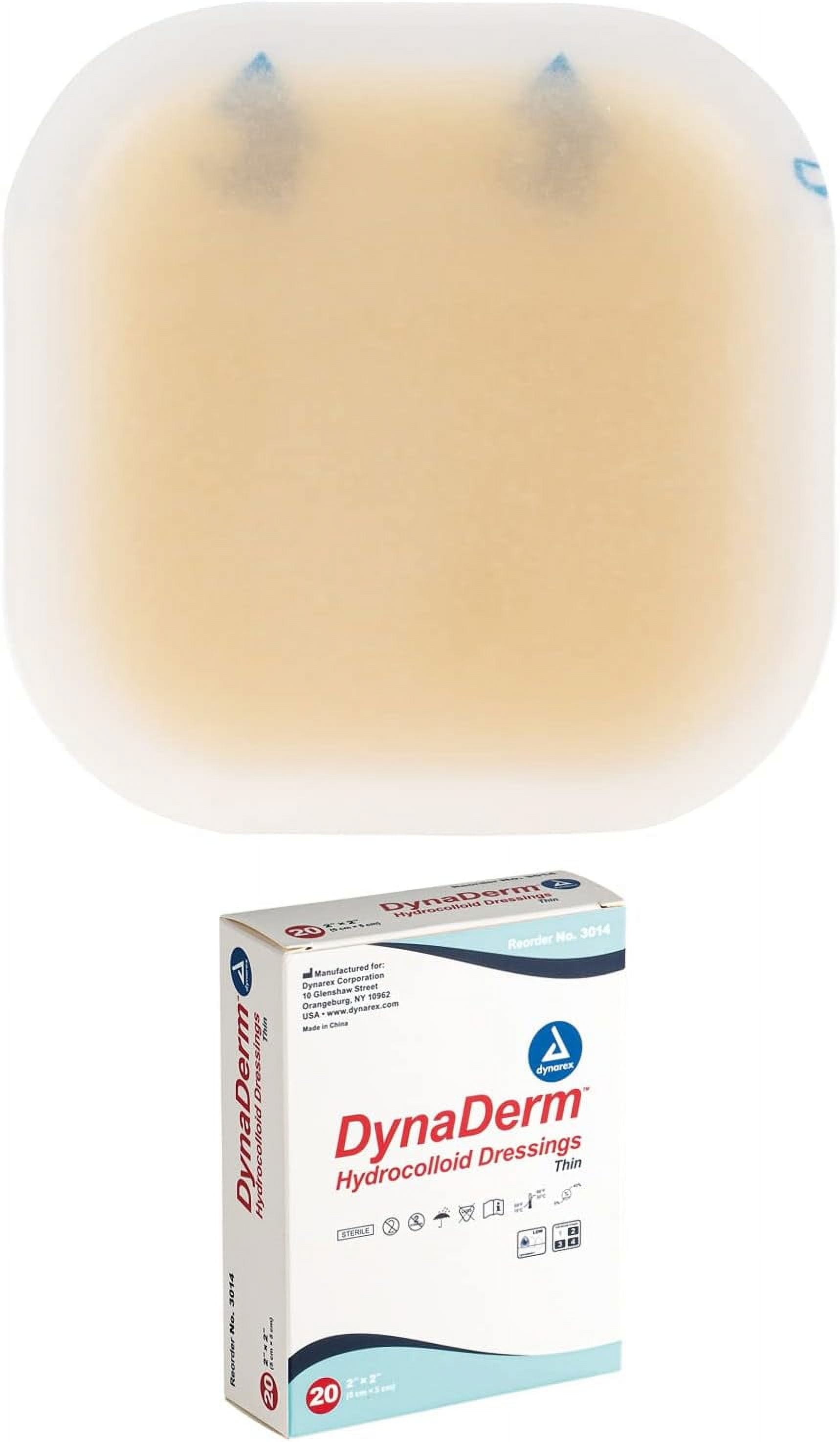 Dynarex DynaDerm Hydrocolloid Dressing, Sterile Moist Bandages Used for