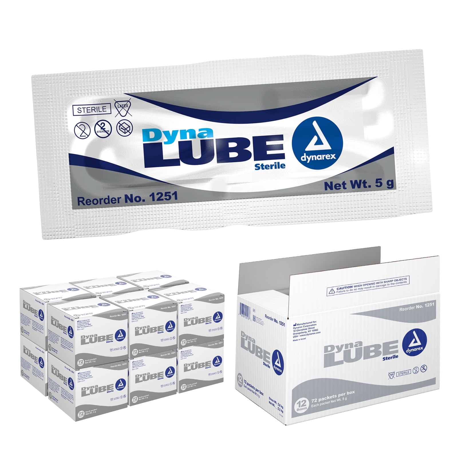 Dynarex DynaLube Lubricating Jelly, Water Soluble and Sterile Lubricant ...