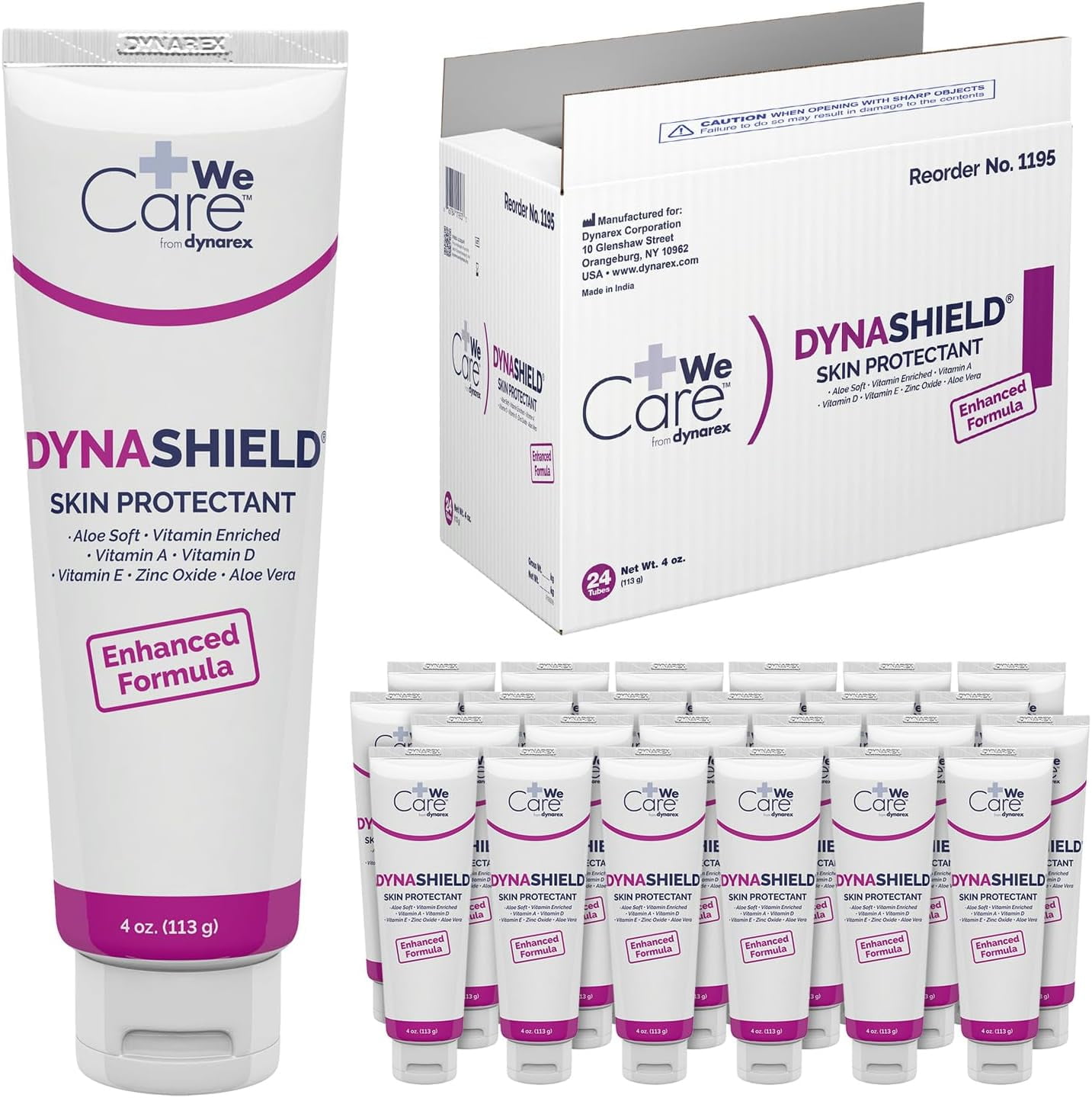 Dynarex DynaShield Skin Protectant Barrier Cream Zinc Oxide Cream