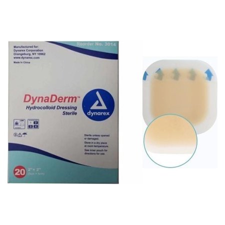Dynarex Dynaderm Hydrocolloid Dressing Pads 2" x 2" Sterile Pad - 80 Pack