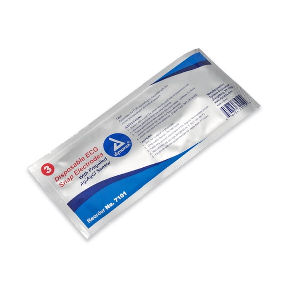 Dynarex ECG Snap Electrodes 50mm x 55mm (3/Pack)