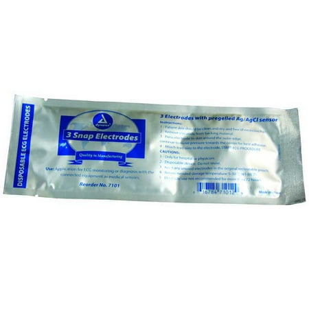 Dynarex ECG Snap Electrodes 50mm x 55mm (3/Pack)