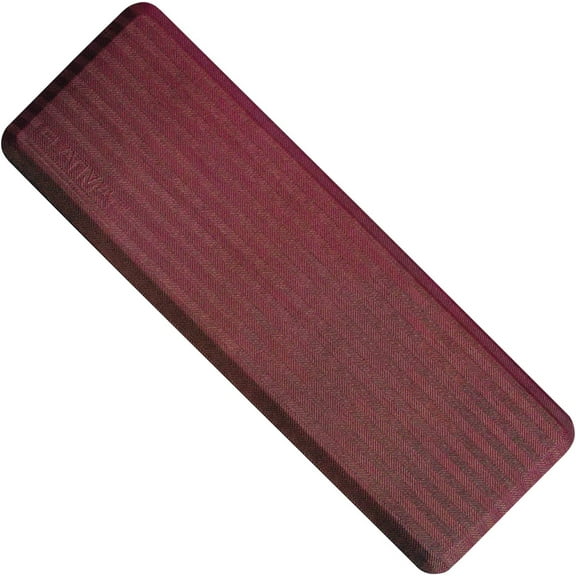 Dynarex FLATMat Fall Mats for Elderly Patients - Beveled Edge for Wheelchair Accessibility - Non-Slip Senior Fall Prevention Pad for Protection (24" x 70" x 0.75", Burgundy)