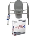 Dynarex Folding Bedside Commode, 3 in 1 Portable Toilet Chair, Designed