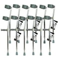 thumbnail image 1 of Dynarex Forearm Crutches-Adult, 5’0” to 6’2”, Push-Button Height Adjustment, Comfortable Hand Grips, Molded Arm Cuff, 300 lb. Weight Capacity, 6 Pairs, 1 of 8