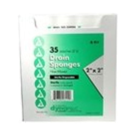 Dynarex Gauze Drain Sponge 2x2 6PLY 35x2 ea