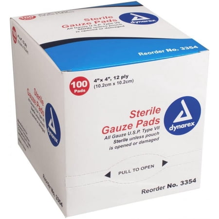 Dynarex Gauze Pad - 4 x 4 Inch, 12-Ply, 1200 Count