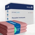 thumbnail image 1 of Dynarex DynaCare Incontinence Bed Pads, Reusable Washable Underpads, 34" x 36", Pink, 3 Count, 1 of 7
