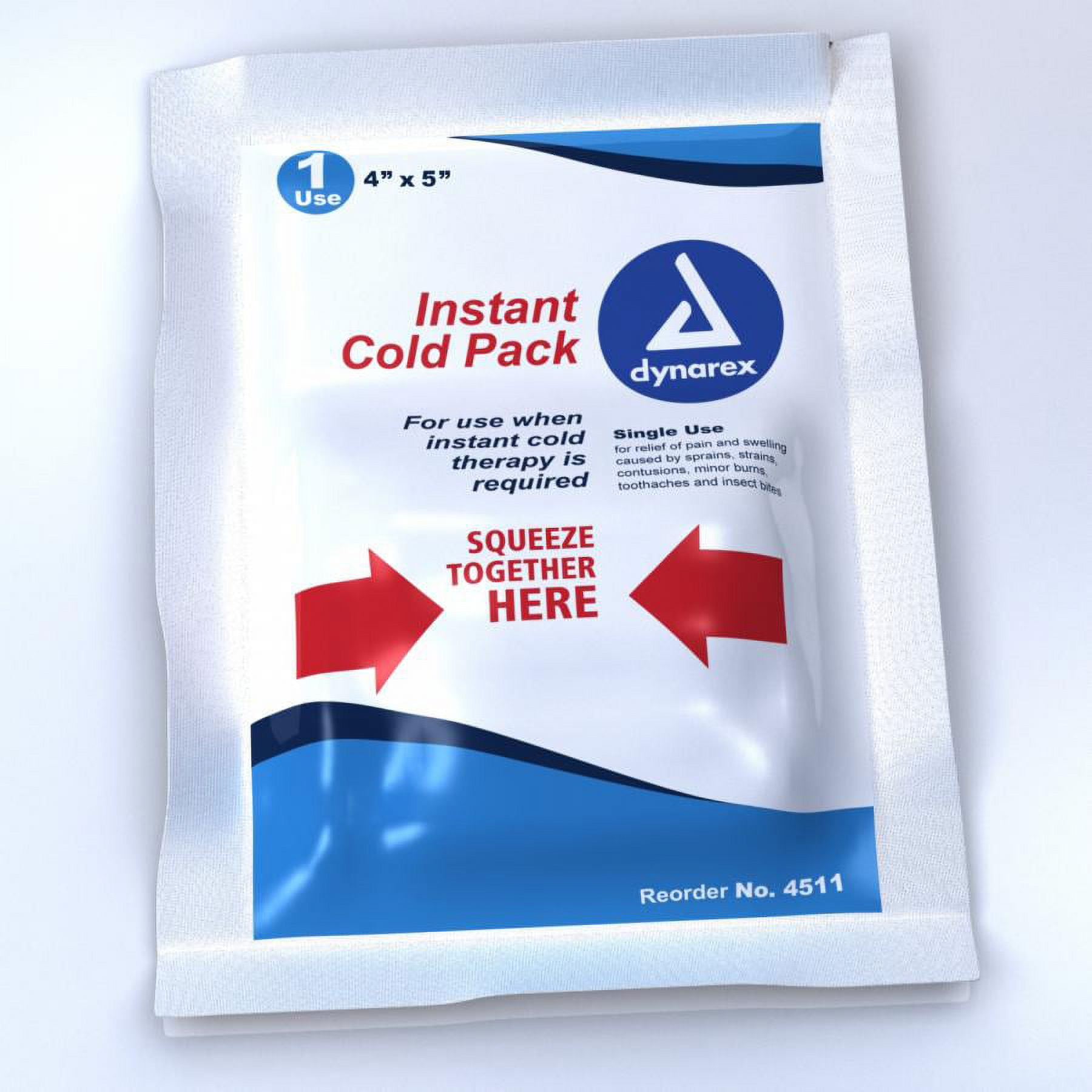 Dynarex Instant Cold Pack, 4 Inches x 5 Inches, 24 Count