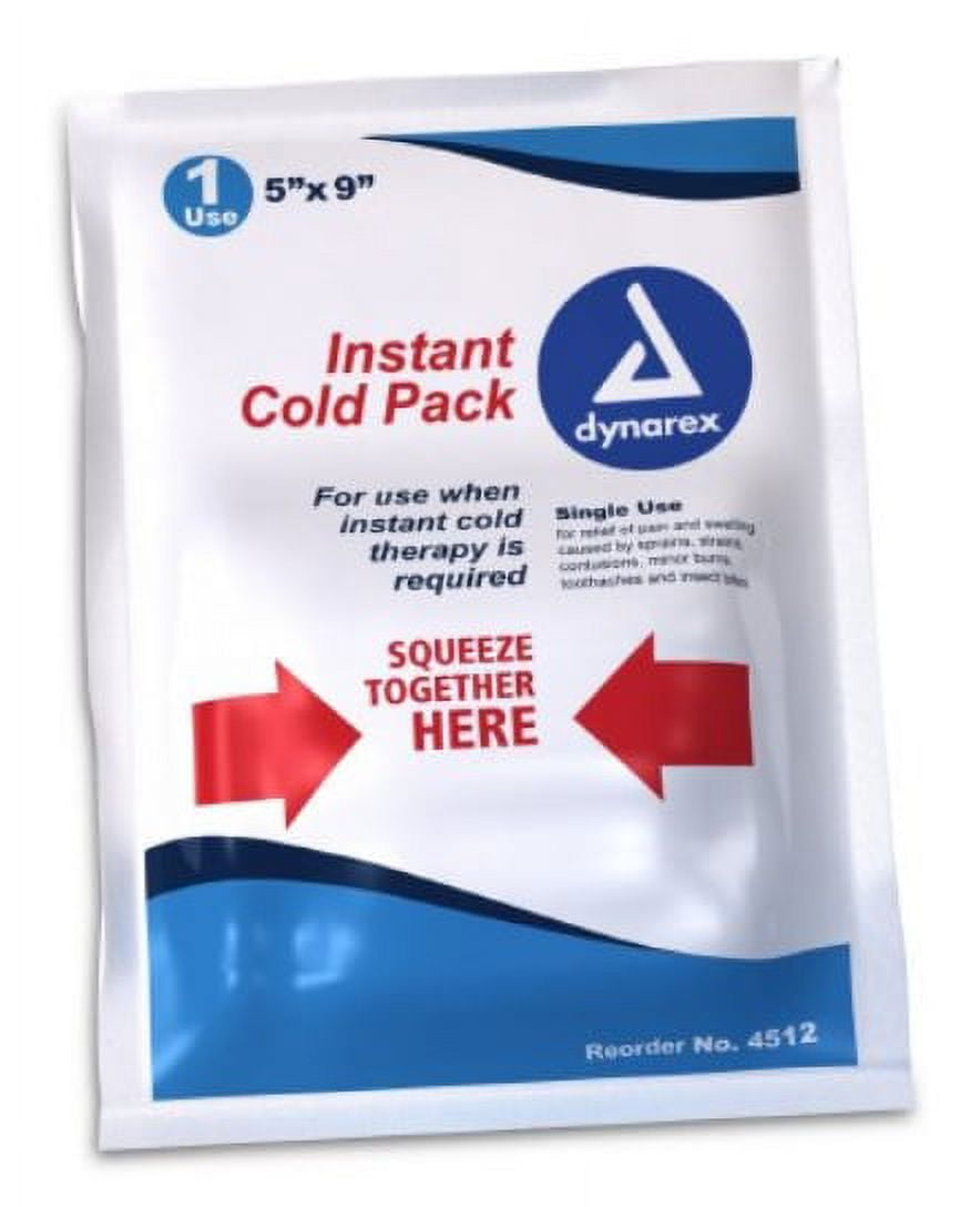 Dynarex Instant Cold Pack General Purpose 5 X 9 Inch Disposable, Dynarex, 4512 - Case of 24