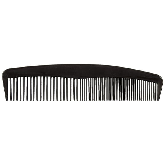 Dynarex Large 5" Plastic Fine Tooth Hair Comb, Beard & Mustache Combs for Men's Hair, Black