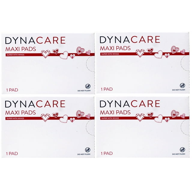 Dynarex Maxi Pads Super w/Wings # 1358 - 4 Pack