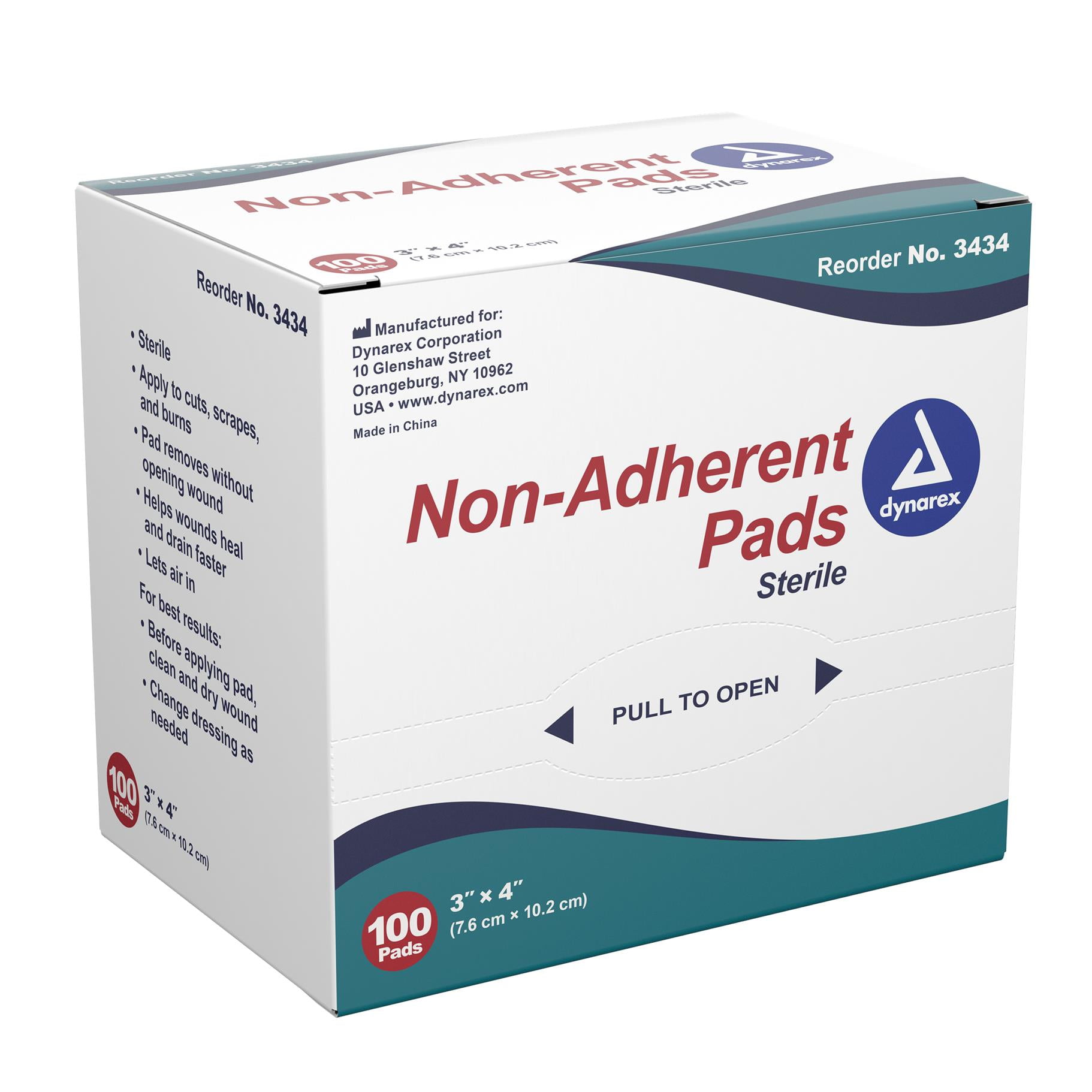 Dynarex NonAdherent Pads Sterile Nonstick Gauze Pads Individually