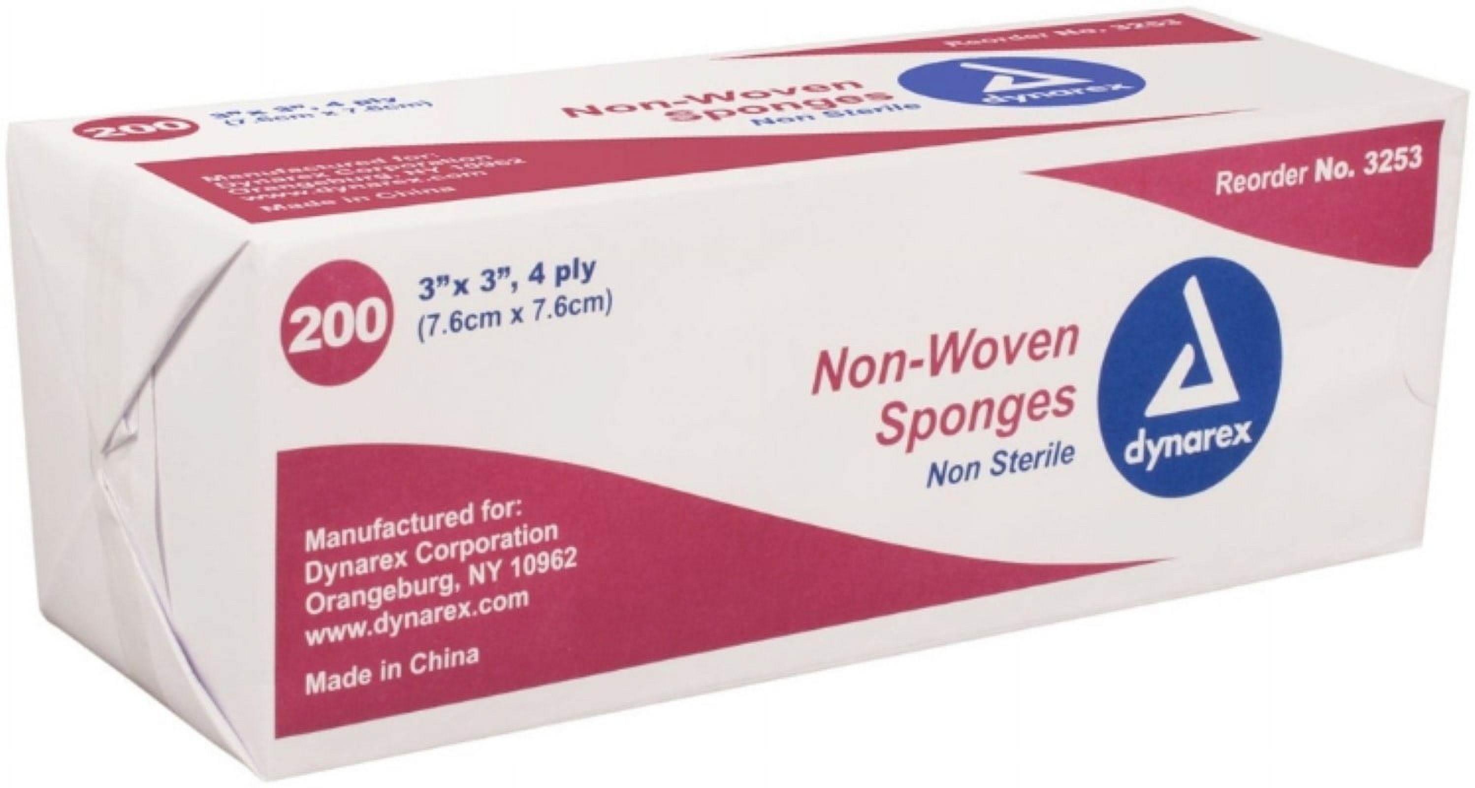 Bulk Sponge, 3 x 3, Non-Woven New Sponge, Nonsterile, 4-ply, 200