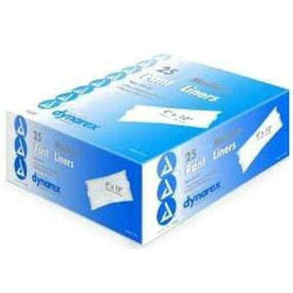 Dynarex Pant Liners, Unisex, Moderate Absorbency, One Size Fits Most (4 Inches x 11 Inches), 250 Count