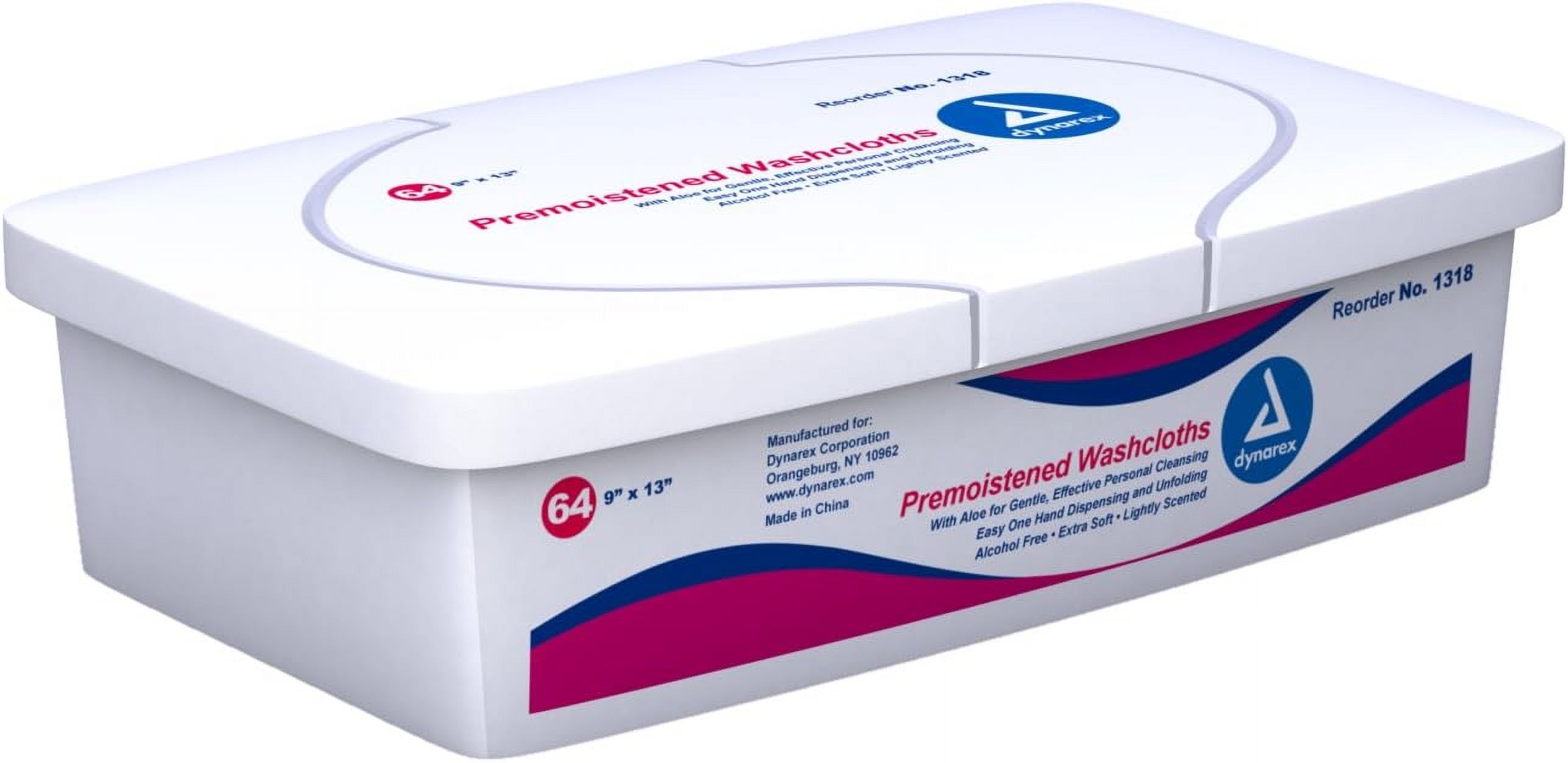 Dynarex Personal Cleansing Washcloth PreMoistened Wet Wipes with