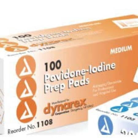 Dynarex Povidone Iodine Prep Pad, Medium- 1000 Count