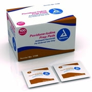 Dynarex Povidone-Iodine Prep Pads 1108 - Medium - 100 ea